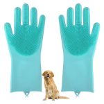 Eilin Pet Grooming Gloves Dog Cat Bathing Shampoo Density Teeth Massage Heat Resistant