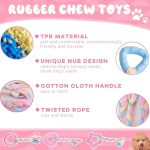 Eilin Puppy Teething Rope Chewer Knots Ring Toys Small Pets Dag Cat Newborn - Image 3