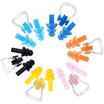 Eilin 6 Pairs Silicone Swimming Earplugs Nose Clip Plugs Waterproof Surfing Bathe Sport Protector Anti-Choke