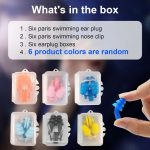 Eilin 6 Pairs Silicone Swimming Earplugs Nose Clip Plugs Waterproof Surfing Bathe Sport Protector Anti-Choke - Image 7