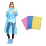 Eilin Disposable Emergency Ponchos Waterproof Plastic Raincoat Suitable Hood 10PCS