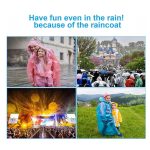 Eilin Disposable Emergency Ponchos Waterproof Plastic Raincoat Suitable Hood 10PCS - Image 7