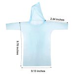 Eilin Disposable Emergency Ponchos Waterproof Plastic Raincoat Suitable Hood 10PCS - Image 4