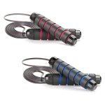 Eilin 2pcs Jumping Ropes Skipping Rapid Cable Adjustable Speed Handles Sport Fitness Exercise Training Gym