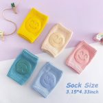 Eilin 5 Pairs Baby Crawling Anti-Slip Knee Pads Toddlers Knee-Pads Cute Smiley Boys Girls Protectors Socks Knee Pads Gift For Infant - Image 2