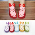 Eilin 5 Pairs Toddler Socks Shoes Baby Non-Slip Soft Bottom Cute Princess Grip Polka Dot Short Tube Baby Breathable Sweat Wicking Stretch Socks（6-24Months) - Image 2