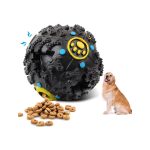 Eilin Dog Squeaky Ball Toys Indestructible Pet Toys Aggressive Tough Durable Natural Rubber Chewer Dog Teeth Cleaning Toys Ball for Medium Large Breed
