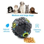 Eilin Dog Squeaky Ball Toys Indestructible Pet Toys Aggressive Tough Durable Natural Rubber Chewer Dog Teeth Cleaning Toys Ball for Medium Large Breed - Image 7