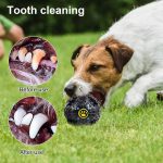 Eilin Dog Squeaky Ball Toys Indestructible Pet Toys Aggressive Tough Durable Natural Rubber Chewer Dog Teeth Cleaning Toys Ball for Medium Large Breed - Image 4