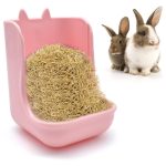 Eilin Pet Cage Bowl Rabbit Hay Feeders Rack Puppy Hanging Food Water Bowl Crate Dog Bowl Easily Affixes to a Metal Dog Crate Cat Cage Bird Cage（Pink）