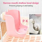 Eilin Pet Cage Bowl Rabbit Hay Feeders Rack Puppy Hanging Food Water Bowl Crate Dog Bowl Easily Affixes to a Metal Dog Crate Cat Cage Bird Cage（Pink） - Image 7