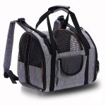 Eilin Pet Travel Carrier Backpack Soft-Sided Mesh Collapsible Travel Hiking Walking Outdoor Handbag Cats Puppies Bunny