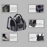 Eilin Pet Travel Carrier Backpack Soft-Sided Mesh Collapsible Travel Hiking Walking Outdoor Handbag Cats Puppies Bunny - Image 2