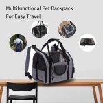 Eilin Pet Travel Carrier Backpack Soft-Sided Mesh Collapsible Travel Hiking Walking Outdoor Handbag Cats Puppies Bunny - Image 5