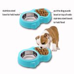 Eilin 2in1 Slow Feeder Dog Cat Pet Bowls Set Stainless Steel Food Water Portable Non-Skid Mat Double Puzzle - Image 6